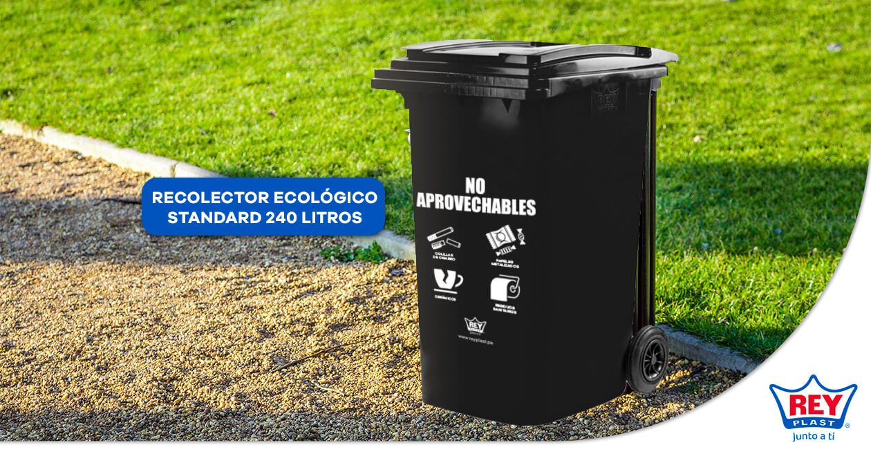 Papelera negra Reyplast